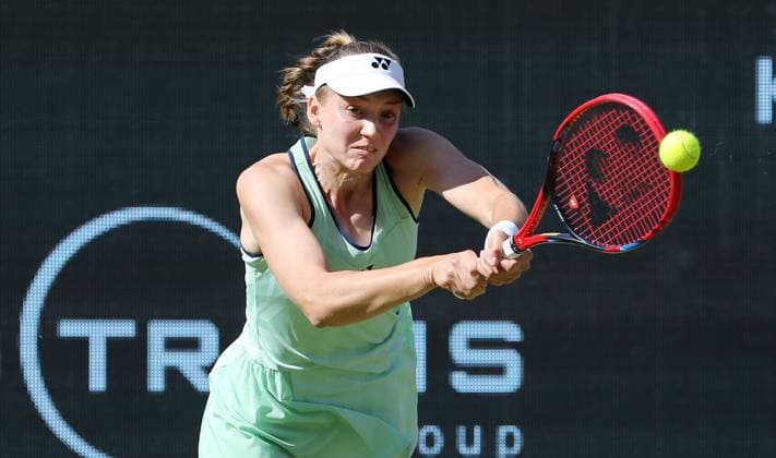 Elena Rybakina (KAZ) im Steffi Graf Stadion HYLO Berlin Tennis Open Damen auf Rasen 20.06.2025