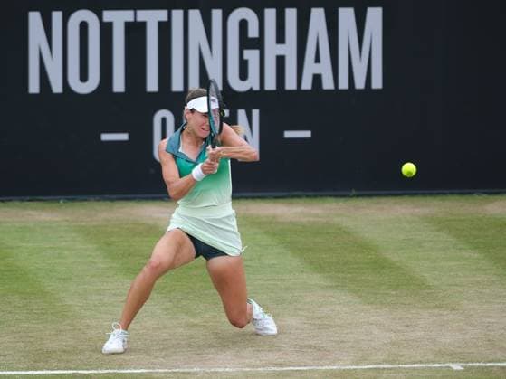 Nottingham Tennis Centre Nottingham, England - Mccartney Kessler plays a backhand shot to Katie Boulter during the match at the Lexus Nottingham Tennis Open, Quarterfinals, June 20th 2025. (Paul Bonser SPP) Copyright: xPaulxBonser SPPx spp-en-PaBo-Lexus Nottingham Open 3747