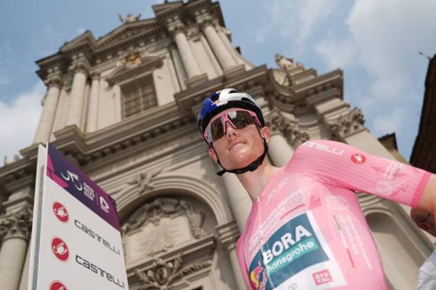 Luke Tuckwell of the Red Bull - Bora - Hansgrohe Rookies Pink Jersey during the stage 7 of the Giro Next Gen 2025, Bra (Cn) Prato Nevoso, 166 km, Italy - Saturday, June 21, 2025. - cycling.  Copyright: xGianxMattiaxD Albertox LaPressex