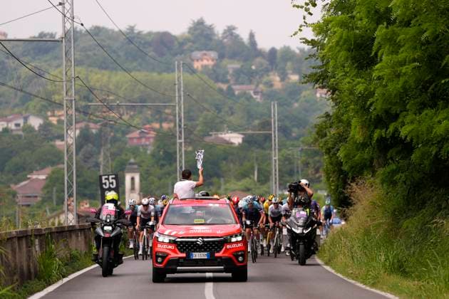 Car Race during the stage 7 of the Giro Next Gen 2025, Bra (Cn) Prato Nevoso, 166 km, Italy - Saturday, June 21, 2025. - cycling.  Copyright: xFabioxFerrari LaPressex