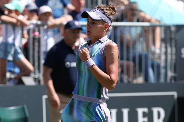 Bad Homburg am 21.06.2025 Tennis Damen Turnier WTA, Tennis Damen 500 Bad Homburg Open powered by Solarwatt 2025 Veronika Kudermetova gegen Arantxa Rus (NL) v.l., Konzentriert Veronika Kudermetova, ballt die Faust Copyright: JoaquimxFerreira
