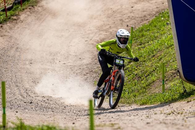 Whoop Mountainbike Downhill Worldcup Val di Sole ZIERL Rosa Winner of the Race at Whoop Mountainbike Downhill Worldcup Val di Sole, 21.06.2025,in , Foto: Sebastian Sternemann