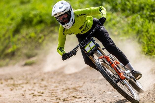 Whoop Mountainbike Downhill Worldcup Val di Sole ZIERL Rosa Winner of the Race at Whoop Mountainbike Downhill Worldcup Val di Sole, 21.06.2025,in , Foto: Sebastian Sternemann