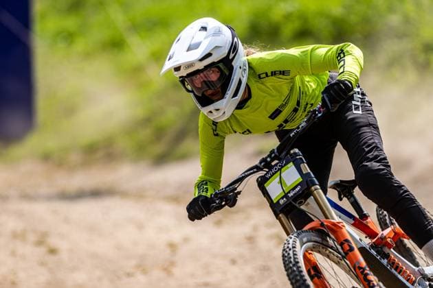 Whoop Mountainbike Downhill Worldcup Val di Sole ZIERL Rosa Winner of the Race at Whoop Mountainbike Downhill Worldcup Val di Sole, 21.06.2025,in , Foto: Sebastian Sternemann
