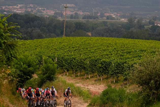 The pack rides during the stage 7 of the Giro Next Gen 2025, Bra (Cn) Prato Nevoso, 166 km, Italy - Saturday, June 21, 2025. - cycling.  Copyright: xFabioxFerrari LaPressex