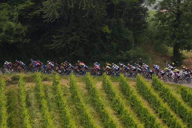 The pack rides during the stage 7 of the Giro Next Gen 2025, Bra (Cn) Prato Nevoso, 166 km, Italy - Saturday, June 21, 2025. - cycling.  Copyright: xFabioxFerrari LaPressex