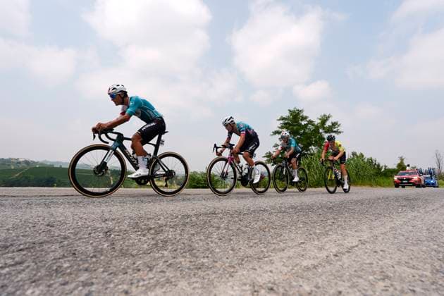 The pack rides during the stage 7 of the Giro Next Gen 2025, Bra (Cn) Prato Nevoso, 166 km, Italy - Saturday, June 21, 2025. - cycling.  Copyright: xFabioxFerrari LaPressex