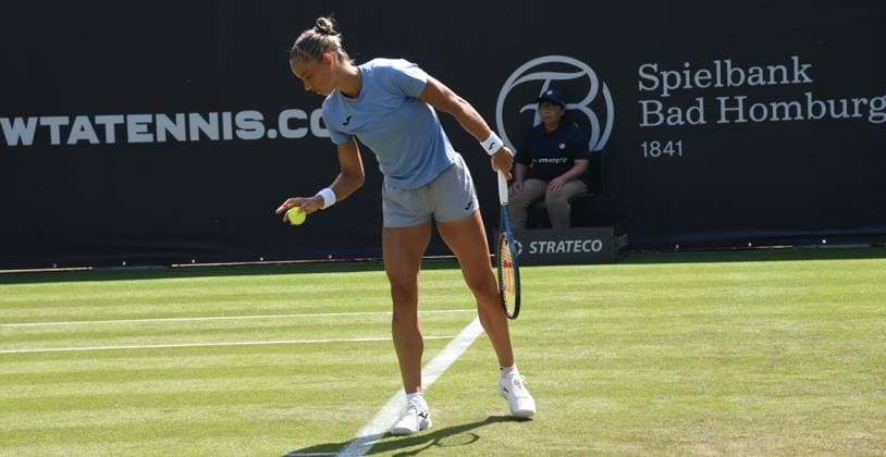 21.06.2025 Bad Homburg OPEN 2025 Tennis Damen Turnier WTA, Tennis Damen Match Veronika Kudermetova (Russland) gegen Arantxa Rus (NL) Bild zeigt: Arantxa Rus (NL)