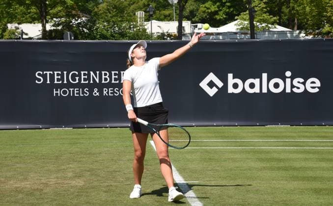 21.06.2025 Bad Homburg OPEN 2025 Tennis Damen Turnier WTA, Tennis Damen Match Cat McNally (USA) gegen Victoria Azarenka (belarussisch) v.l., Bild zeigt Cat McNally (USA)