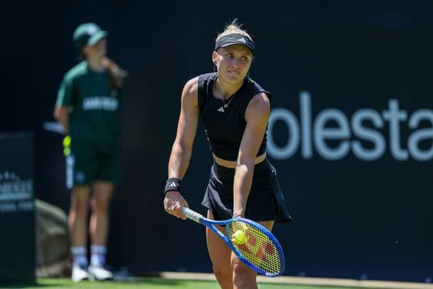 Bad Homburg am 21.06.2025 Tennis Damen Turnier WTA, Tennis Damen 500 Bad Homburg Open powered by Solarwatt 2025 Vitalia Djatchenko gegen Yuliia Starodubzeva (UKR) v.l., Yuliia Starodubzeva (UKR) Copyright: JoaquimxFerreira