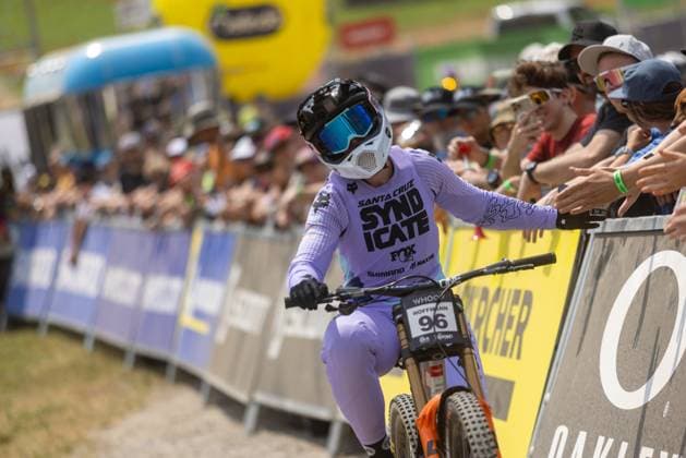 Whoop Mountainbike Downhill Worldcup Val di Sole HOFFMANN Nina SANTA CRUZ SYNDICATEat Whoop Mountainbike Downhill Worldcup Val di Sole, 21.06.2025,in , Foto: Sebastian Sternemann