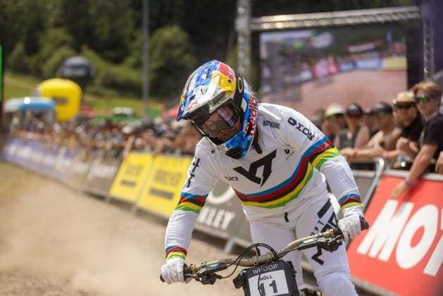 Whoop Mountainbike Downhill Worldcup Val di Sole HÖLL Valentina YT MOBat Whoop Mountainbike Downhill Worldcup Val di Sole, 21.06.2025,in , Foto: Sebastian Sternemann