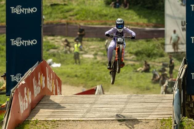 Whoop Mountainbike Downhill Worldcup Val di Sole HOFFMANN Nina SANTA CRUZ SYNDICATEat Whoop Mountainbike Downhill Worldcup Val di Sole, 21.06.2025,in , Foto: Sebastian Sternemann