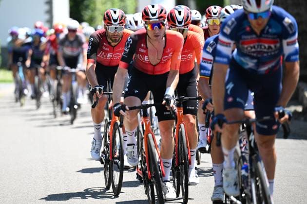 Baloise Belgium Tour 2025 Stage 4 DURBUY, BELGIUM - JUNE 21 : Ganna Filippo (ITA) of INEOS Grenadiers in action during stage 4 of the 94th edition of Baloise Tour of Belgium an UCI ProSeries 2.Pro cycling road race stage for Men Elite of 173.4 km with start in Durbuy and finish in Durbuy on June 21, 2025 in Durbuy, Belgium, 21 06 2025 ( Motordriver Guy De Vuyst - Durbuy Belgium  Copyright: xTomasxSiskx