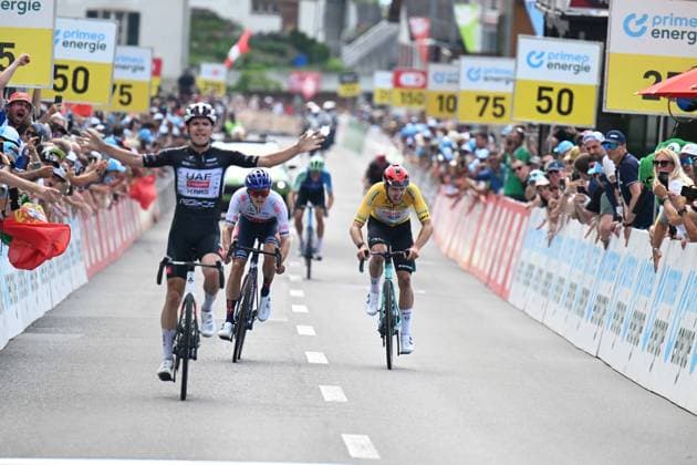 21-06-2025 Tour De Suisse; Tappa 07 Neuhausen Am Rheinfall - Emmetten; 2025, Uae Team Emirates - Xrg; 2025, Picnic - Postnl; 2025, Arkea - Beb Hotel; Almeida, Joao; Onley, Edgar Oscar; Vauquelin, Kevin; Emmetten; 