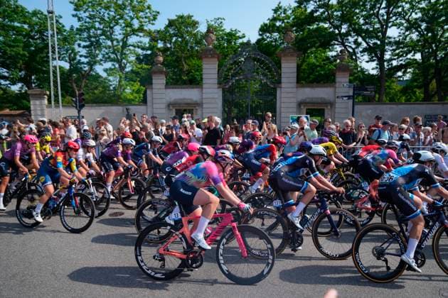 Cycling: Copenhagen Sprint - Womens Race The peleton passes the finish area during the women s Cycling World Tour race Copenhagen Sprint starting in Roskilde and finishing in Copenhagen, Denmark, Saturday June 21, 2025. (Photo: Ida Marie Odgaard Scanpix 2025) , Roskilde-Copenhagen Denmark Copyright: IdaxMariexOdgaardx spdk20250621-163423-L