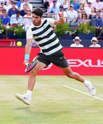 Carlos Alcaraz in semi final action Queen s Club Championships, Day 13, Queen s Club, West Kensington, London, UK - 21 Jun 2025  Copyright: xJavierxGarcia Shutterstockx 15366610cv