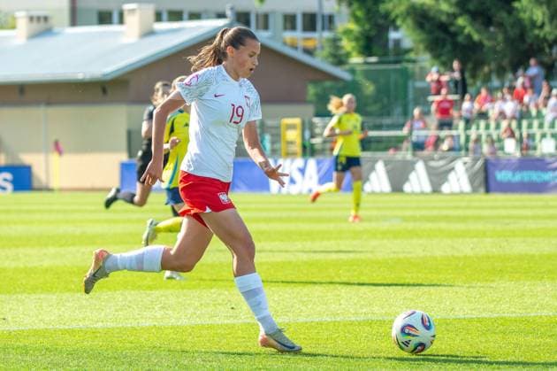 RECORD DATE NOT STATED TARNOBRZEG 21.06.2025 PILKA NOZNA MISTRZOSTWA EUROPY U19 KOBIET 2025 FOOTBALL WOMEN S U19 European Championship, EM, Europameisterschaft 2025 SZWECJA v POLSKA --- SWEDEN v POLAND N Z KINGA WYRWAS FOT. DOROTA PROKOP ARENA AKCJI NEWSPIX.PL --- newspix.pl 