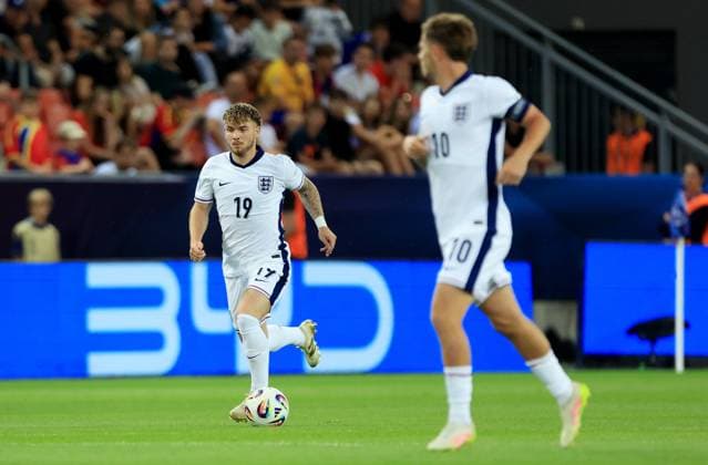 Harvey Elliott of England. Spain U21, U 21 v England U21, UEFA U21 Championship, Quarter-final, Stadion Antona Malatinskeho, Slovakia - 21 Jun 2025  Copyright: xNikolaxKrstic Shutterstockx 15367881ay