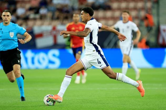 Jarell Quansah of England. Spain U21, U 21 v England U21, UEFA U21 Championship, Quarter-final, Stadion Antona Malatinskeho, Slovakia - 21 Jun 2025  Copyright: xNikolaxKrstic Shutterstockx 15367881bd