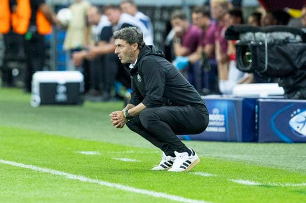 UEFA U21, U 21 Europameisterschaft, Viertelfinale: Spanien - England; 21.06.2025 Santi Denia (Spanien, Cheftrainer) bei der UEFA U21-Europameisterschaft im Viertelfinalspiel zwischen Spanien - England, am 21.06.2025, Anton Malatinsky Stadium, Trnava, Slowakei Copyright: xBEAUTIFULxSPORTS Meuselx
