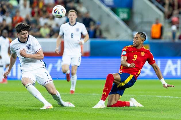 UEFA U21, U 21 Europameisterschaft, Viertelfinale: Spanien - England; 21.06.2025 Mateo Joseph (Spanien, 9) bei der UEFA U21-Europameisterschaft im Viertelfinalspiel zwischen Spanien - England, am 21.06.2025, Anton Malatinsky Stadium, Trnava, Slowakei Copyright: xBEAUTIFULxSPORTS Meuselx
