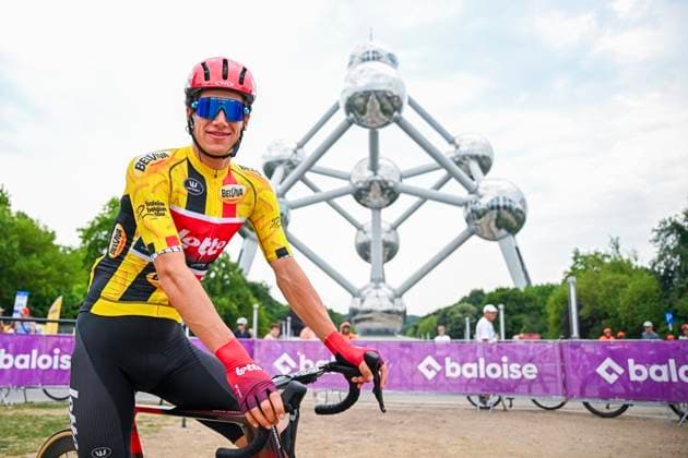 Baloise Belgium Tour 2025 Stage 5 BRUSSEL, BELGIUM - JUNE 22 : Segaert Alec (BEL) of Lotto Cycling Team before the start of the race during stage 5 of the 94th edition of Baloise Tour of Belgium an UCI ProSeries 2.Pro cycling road race stage for Men Elite of 183.2 km with start in Brussel and finish in Brussel on June 22, 2025 in Brussel, Belgium, 22 06 2025 ( Motordriver Guy De Vuyst - Brussel Belgium  Copyright: xTomasxSiskx