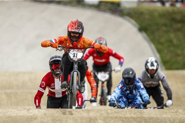ARNHEM - Jaymio Brink during the 12th edition of the BMX World Cup on June 22, 2025 in Arnhem. ANP BART STOUTJESDIJK xVIxANPxSportx xxANPxIVx 530296892 originalFilename: 530296892.jpg