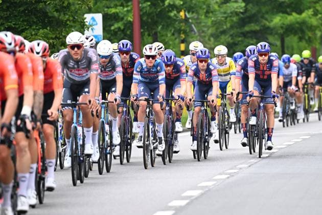 Baloise Belgium Tour 2025 Stage 5 BRUSSEL, BELGIUM - JUNE 22 : Team Picnic PostNL in the peloton during stage 5 of the 94th edition of Baloise Tour of Belgium an UCI ProSeries 2.Pro cycling road race stage for Men Elite of 183.2 km with start in Brussel and finish in Brussel on June 22, 2025 in Brussel, Belgium, 22 06 2025 ( Motordriver Guy De Vuyst - Brussel Belgium  Copyright: xTomasxSiskx