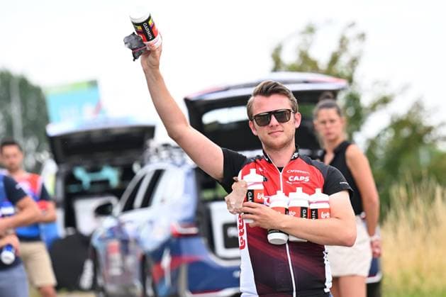 Baloise Belgium Tour 2025 Stage 5 BRUSSEL, BELGIUM - JUNE 22 : Supply Lotto during stage 5 of the 94th edition of Baloise Tour of Belgium an UCI ProSeries 2.Pro cycling road race stage for Men Elite of 183.2 km with start in Brussel and finish in Brussel on June 22, 2025 in Brussel, Belgium, 22 06 2025 ( Motordriver Guy De Vuyst - Brussel Belgium  Copyright: xTomasxSiskx