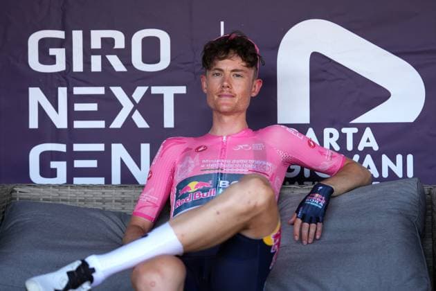 Tuckwell Luke of Red Bull - Bora - Hansgrohe Rookies pink jersey during the stage 8 of the Giro Next Gen 2025, from Pinerolo (To) to Pinerolo (To), 147 km, Italy - Sunday, June 22, 2025. - cycling.  Copyright: xGianxMattiaxD Alberto LaPressex