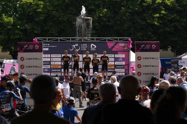 Team Lotto Kern-Haus Psd Bank during the stage 8 of the Giro Next Gen 2025, from Pinerolo (To) to Pinerolo (To), 147 km, Italy - Sunday, June 22, 2025. - cycling.  Copyright: xGianxMattiaxD Alberto LaPressex