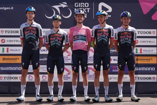 Tuckwell Luke of Red Bull - Bora - Hansgrohe Rookies pink jersey during the stage 8 of the Giro Next Gen 2025, from Pinerolo (To) to Pinerolo (To), 147 km, Italy - Sunday, June 22, 2025. - cycling.  Copyright: xGianxMattiaxD Alberto LaPressex