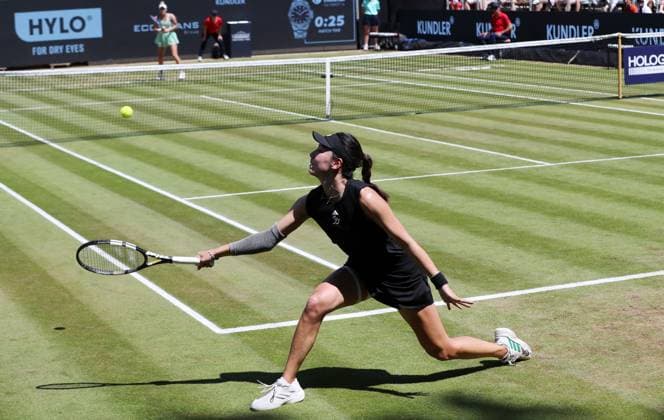 Wang Xinyu (CHN) im Steffi Graf Stadion Finale HYLO Berlin Tennis Open Damen auf Rasen 22.06.2025
