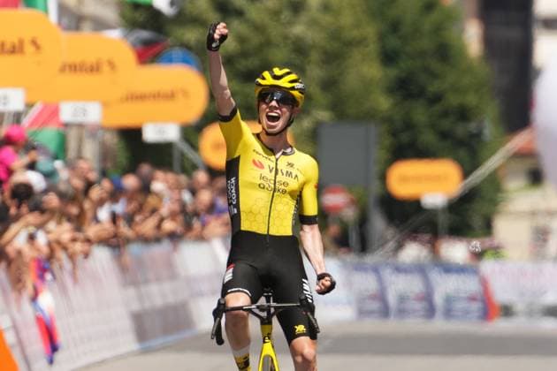 Nordhagen Jorgen of Team Visma winner stage during the stage 8 of the Giro Next Gen 2025, from Pinerolo (To) to Pinerolo (To), 147 km, Italy - Sunday, June 22, 2025. - cycling.  Copyright: xGianxMattiaxD Alberto LaPressex