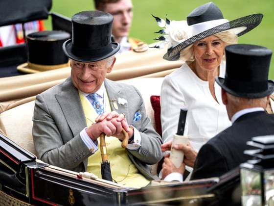 King CHARLES III and Queen CAMILLA arrive on the final day of Royal Ascot at Ascot Racecourse, Britain, June 21, 2025. Ascot United Kingdom  Copyright: xMARTINxDOKOUPILx MZ2_4707