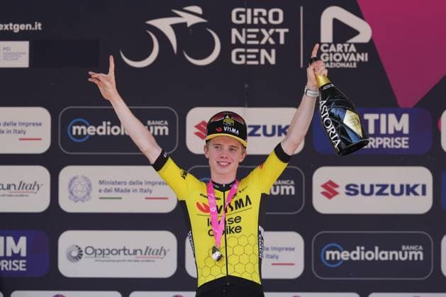 Nordhagen Jorgen of Team Visma Lease A Bike Development Winner stage during the stage 8 of the Giro Next Gen 2025, from Pinerolo (To) to Pinerolo (To), 147 km, Italy - Sunday, June 22, 2025. - cycling.  Copyright: xGianxMattiaxD Alberto LaPressex
