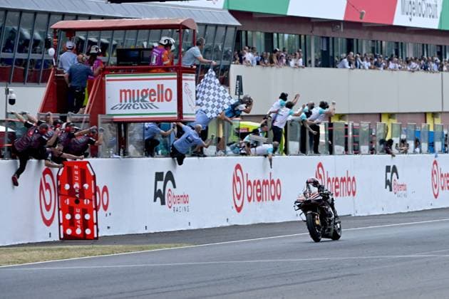 Sport Themen der Woche KW25 Marc Marquez n93 Spain Ducati Lenovo Team winner during Gran Premio d Italia Brembo - Race, MotoGP World Championship, WM, Weltmeisterschaft in Mugello, Italy, June 22 2025  Copyright: xGiorgioxPanacci IPAxSportx xipa-agency.netx xx IPA_59345254 IPA_Agency_IPA59345254