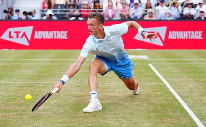 Jiri Lehecka in action during the Final Queen s Club Championships, Day 14, Queen s Club, West Kensington, London, UK - 22 Jun 2025  Copyright: xJavierxGarcia Shutterstockx 15366611n