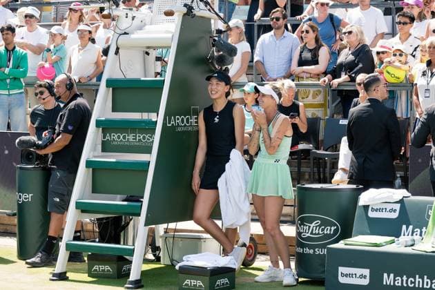 22.06.2025,die Tschechin Marketa Vondrousova hat den Titel bei den Berlin Tennis Open by HYLO 2025 WTA, Tennis Damen gewonnen. Die Wimbledonsiegerin von 2023 setzte sich in drei Sätzen gegen die Chinesin Wang Xinyu durch. 7:6 (12:10), 4:6, 6:2