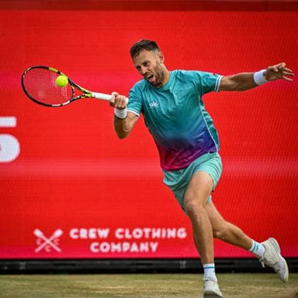 22nd June 2025; HSBC Championships, Queens Club, West Kensington, London, England: HSBC Mens Championships Queens Club, Day 7; Michael Venus (NZL) hits a forehand in the mens doubles final match with the partner Nikola Mektic (CRO) against Julian Cash (GBR) and Lloyd Glasspool (GBR)  ActionPlus12804564 GodfreyxPitt