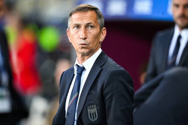 DUNAJSKA STREDA - Italy U21, U 21 coach Carmine Nunziata at the DAC Arena during the quarterfinal European Under-21 Championship game between Germany and Italy. ANP Hollandse Hoogte SOC 2025 xVIxANPxSportx xGerritxvanxKeulenxIVx 530319729 originalFilename: 530319729.jpg
