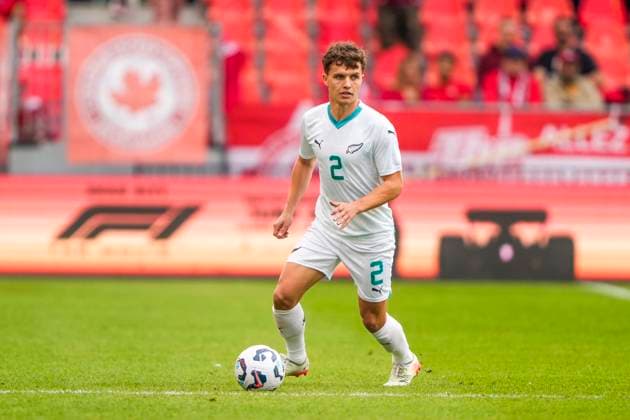 New Zealand Callan Elliot (2) New Zealand All Whites v Ukraine, The Canadian Shield men™s football tournament in Toronto, Canada on Tuesday 10 June 2025. Photo: Kevin Sousa Toronto Canada Copyright: xKevinxSousax xx _KS20651.JPG