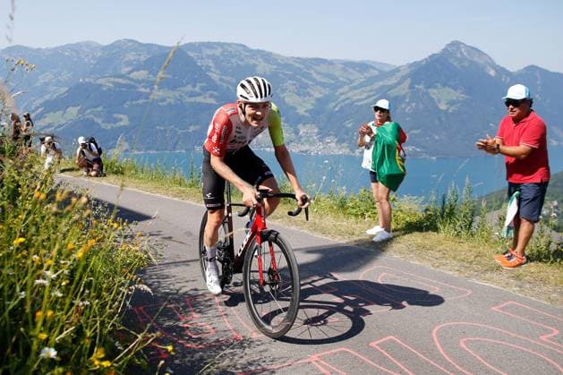 TDS 8.Etappe Georg Zimmermann GER Team Intermarche Wanty 22.06.2025 Emmetten, SCHWEIZ, Herren Tour de Suisse 8.Etappe Beckenried - Stockhuette Georg Zimmermann GER Team Intermarche Wanty