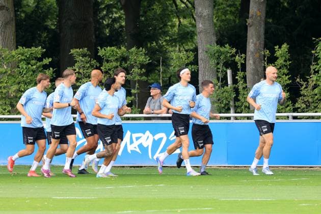DEU, DFL, 2. FBL Hertha BSC, Training, 23.06.2025, Sportforum, Berlin, DEU, DFL, 2. FBL Hertha BSC, Training, im Bild Hertha-Spielerkreis DFL - regulations prohibit any use of Photographs as image sequences and or quasi-video