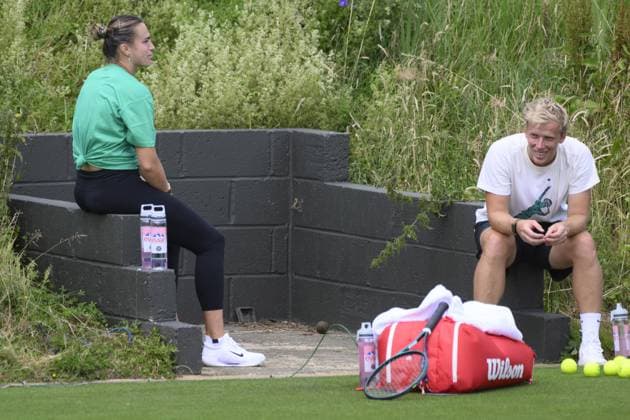 Ahead of Wimbledon Tennis Championships LONDON, UNITED KINGDOM - JUNE 23: Aryna Sabalenka is seen as she attends the grass practice courts ahead of the Wimbledon tennis championships held at the All England Lawn Tennis and Croquet Club in London, United Kingdom on June 23, 2025. Ray Tang Anadolu London United Kingdom. Editorial use only. Please get in touch for any other usage.  Copyright: x2025xAnadoluxRayxTangx