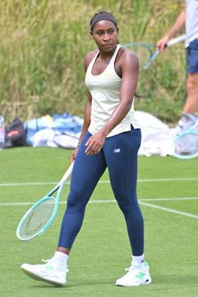 Wimbledon Tennis Championships - Practice Day LONDON, UNITED KINGDOM - June 23: American tennis player Coco Gauff plays on the grass practice courts ahead of the Wimbledon tennis championships held at the All England, All England Lawn Tennis and Croquet Club in London, United Kingdom on June 23, 2025. Ray Tang Anadolu London United Kingdom. Editorial use only. Please get in touch for any other usage.  Copyright: x2025xAnadoluxRayxTangx