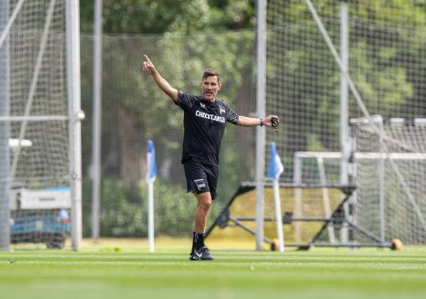 Fussball, Herren, Saison 2025 26, 2. Bundesliga, Hertha BSC, Trainingsauftakt, Trainer Stefan Leitl (Hertha BSC), 23.06. 2025,