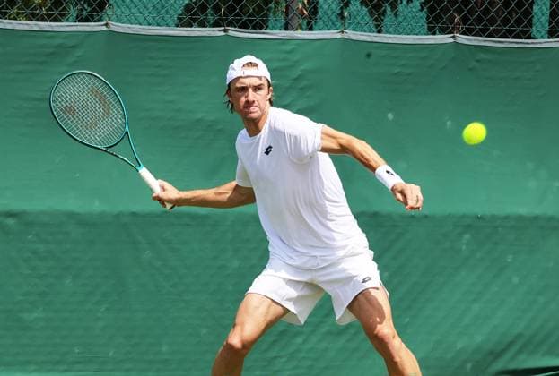 TENNIS - Wimbledon 2025 LONDON,ENGLAND,23.JUN.25 - TENNIS - ATP, Tennis Herren World Tour, Wimbledon, Grand Slam, qualification. Image shows Lukas Neumayer (AUT).  GEPAxpictures xAlanxGrieves