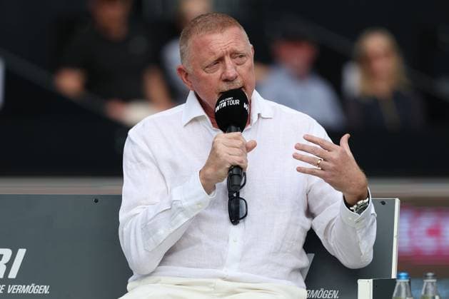 Sport Themen der Woche KW26 Bad Homburg am 23.06.2025 Tennis Damen Turnier WTA, Tennis Damen 500 Bad Homburg Open powered by Solarwatt 2025 Becker Petkovic Boris Becker startet Podcast mit Co-Moderatorin Andrea Petkovic v.l., Boris Becker im Gespräch *** Bad Homburg am 23 06 2025 Tennis Womens Tournament WTA 500 Bad Homburg Open powered by Solarwatt 2025 Becker Petkovic Boris Becker starts podcast with co-host Andrea Petkovic v l , Boris Becker in conversation Copyright: JoaquimxFerreira